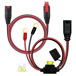 GC004 + GC002 X-Connect Fit for Noco Battery Charger Accessories,M6(1/4in) Eyelet Terminal Accessory for Genius Smart Battery Chargers Extension Cable