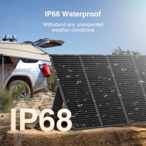 MARBERO 200W Portable Solar Panel for Power Station & DC Devices 200 Watt Foldable Solar Charger >23% High Efficiency IP68 Waterproof Compatible with Solar Generator for Camping RV Outdoor Cloudy
