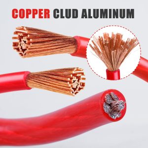 AWELTEC 8 Gauge Wire, 25 Feet Red Power Ground Wire Cable, Primary Automotive Wire, Copper Clad Aluminum Wire for Battery Cable, Car Audio, Amp Wiring, Generator, Automotive, RV