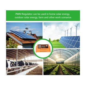 GRENGY 20A PWM Solar Charge Controller 12V 24V Auto with Intelligent Temperature Monitor, Solar Panel Regulator with LCD Display Dual USB Fit for AGM, Sealed, Gel, Flooded, Lifepo4