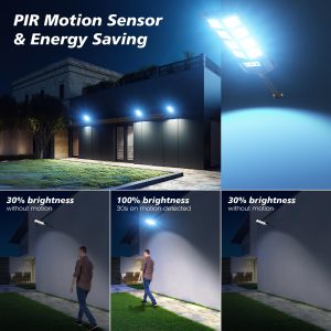 WYWNA Solar Lights Outdoor, 6000K LED Solar Lights Outdoor Waterproof, Solar Flood Lights Outdoor with Motion Sensor and Remote Control, Solar Street Light Dusk to Dawn 2-Pack