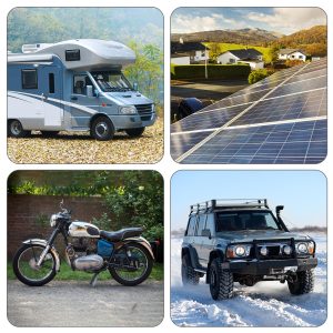 Geosiry 2/0 Battery Cables, 3FT 2/0 Welding Cable with 5/16” Lugs for DIY Enthusiasts and Professional Mechanics, Perfect for Cars and Motorcycles (2/0AWG-5/16, 3FT)