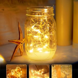 Solar String Lights Outdoor Waterproof, 4 Packs Total 132 Ft 400 LED Solar Fairy Lights with 8 Modes, Twinkle Solar Powered Outdoor Lights for Patio Yard Trees Wedding Christmas, Warm White