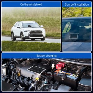 ECO-WORTHY Solar Battery Charger 12 Volt Waterproof Portable Power Solar Panel Solar Trickle Car Battery Charger Maintainer for Car Truck Boat RV Motorcycle Marine Trailer Battery,Plug and Play