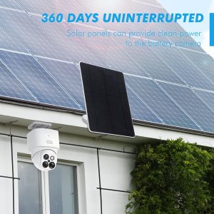 Copkim 6 Set Solar Panel for Security Camera - IP65 Waterproof 4.5W Solar Panels with 9.8ft Charging Cable & Adjustable Wall Mount