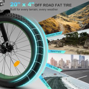 Dakeya Electric Bike for Adults - Peak 1600W Motor 31MPH Ebike, 48V 16AH Removable Battery, 7 Speed Gear E bike with 26"x 4.0 Lockable Fat Tire UL Certified, Commute Electric Bicycles for All Terrain